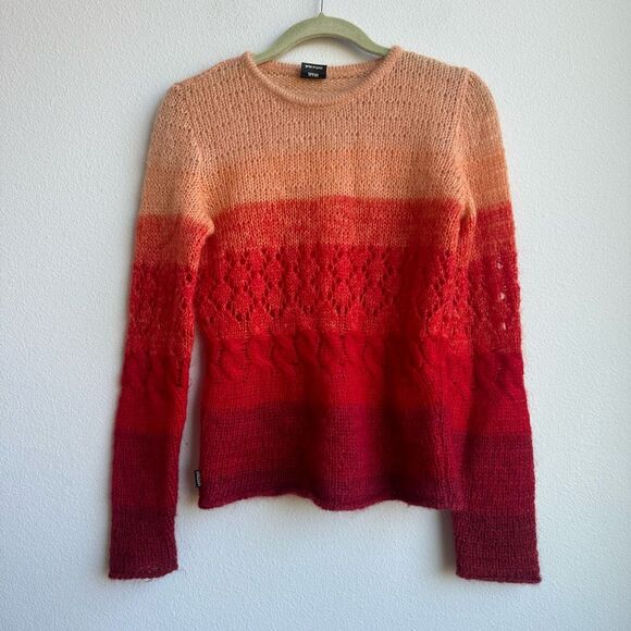 Moschino Monhair Ombre Long Sleeve Knit Fuzzy Sweater Size XS? Y2K Sustainable - Picture 1 of 7